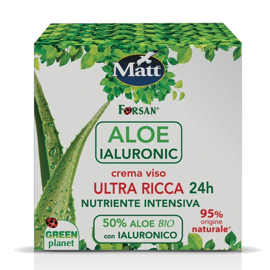 Aloe Ialuronic Crema Viso Ultra Ricca 24h - Matt. Nutre il tuo benessere