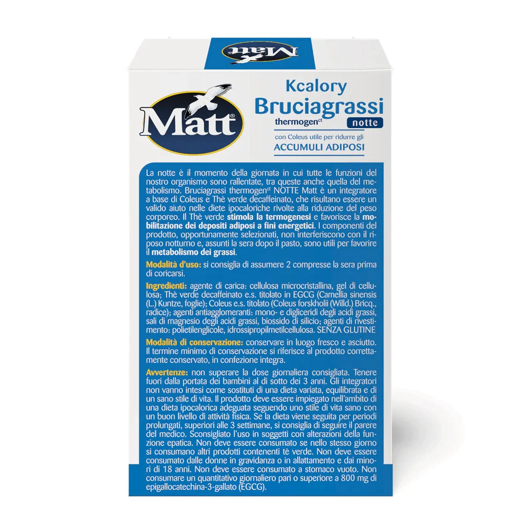KCalory Bruciagrassi thermogen Notte - Matt. Nutre il tuo benessere