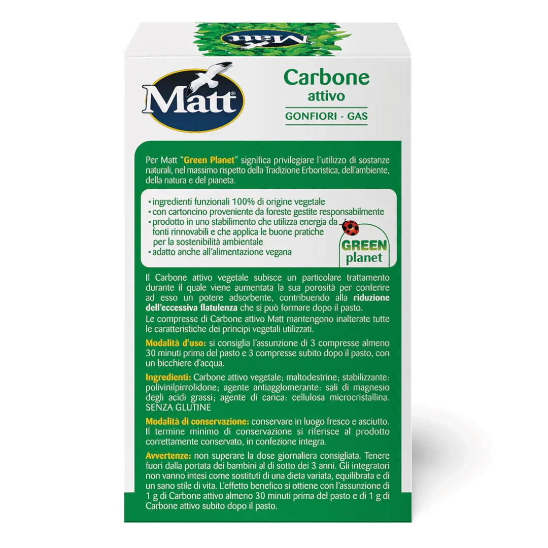 Carbone attivo - Matt. Nutre il tuo benessere