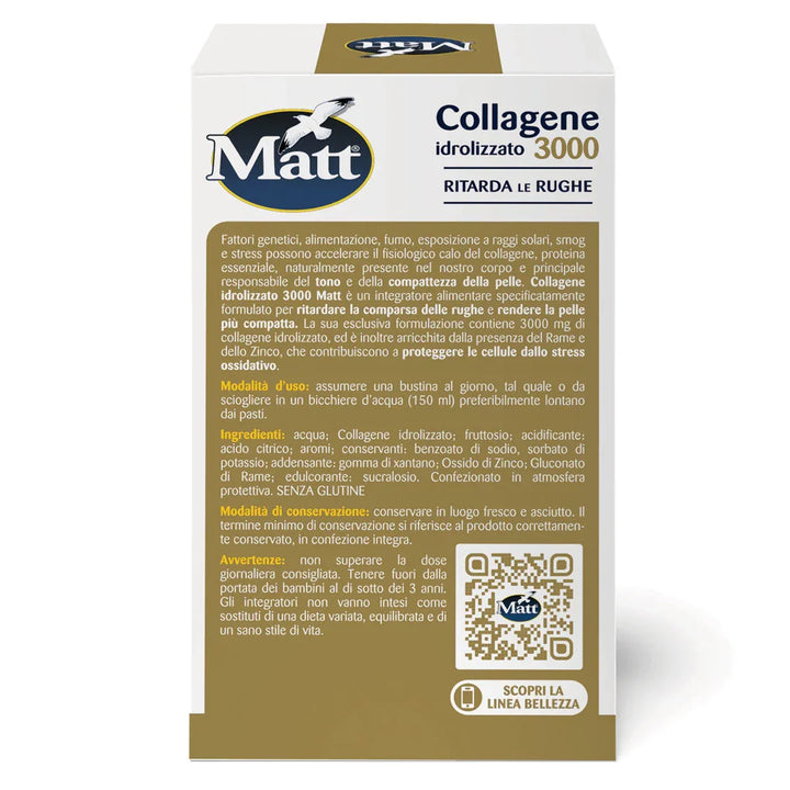 Collagene idrolizzato 3000 - Matt. Nutre il tuo benessere