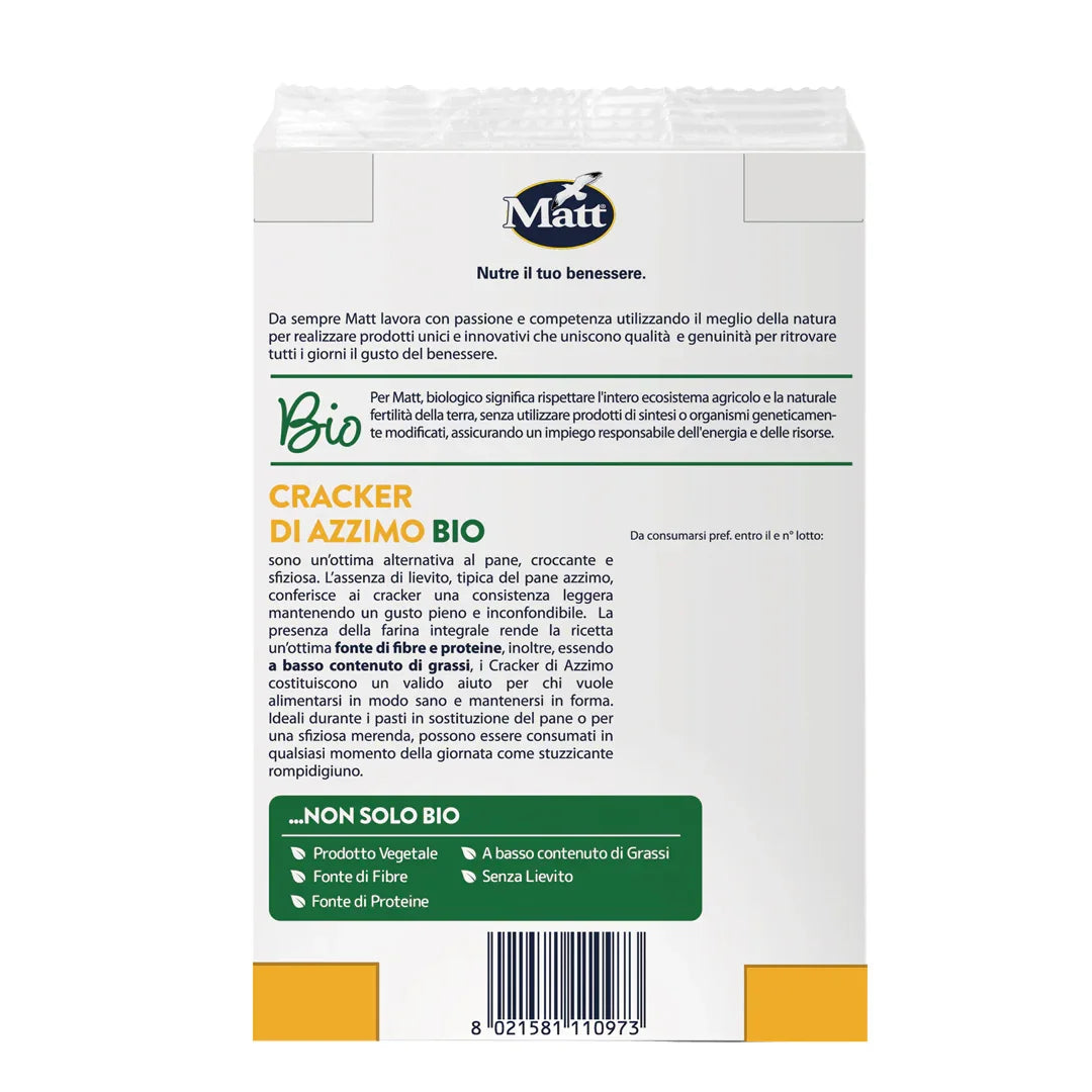 Cracker di Azzimo bio - Matt. Nutre il tuo benessere