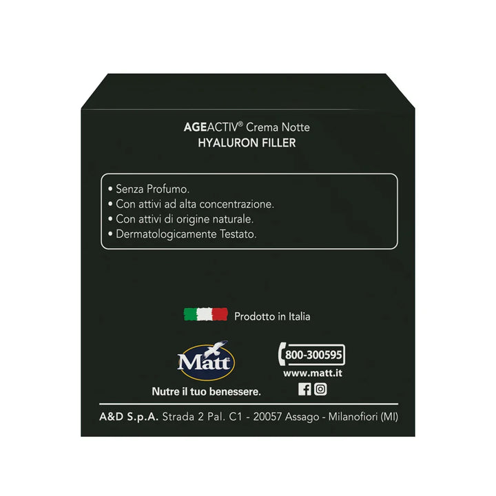 Crema Notte Hyaluron Filler - Matt. Nutre il tuo benessere