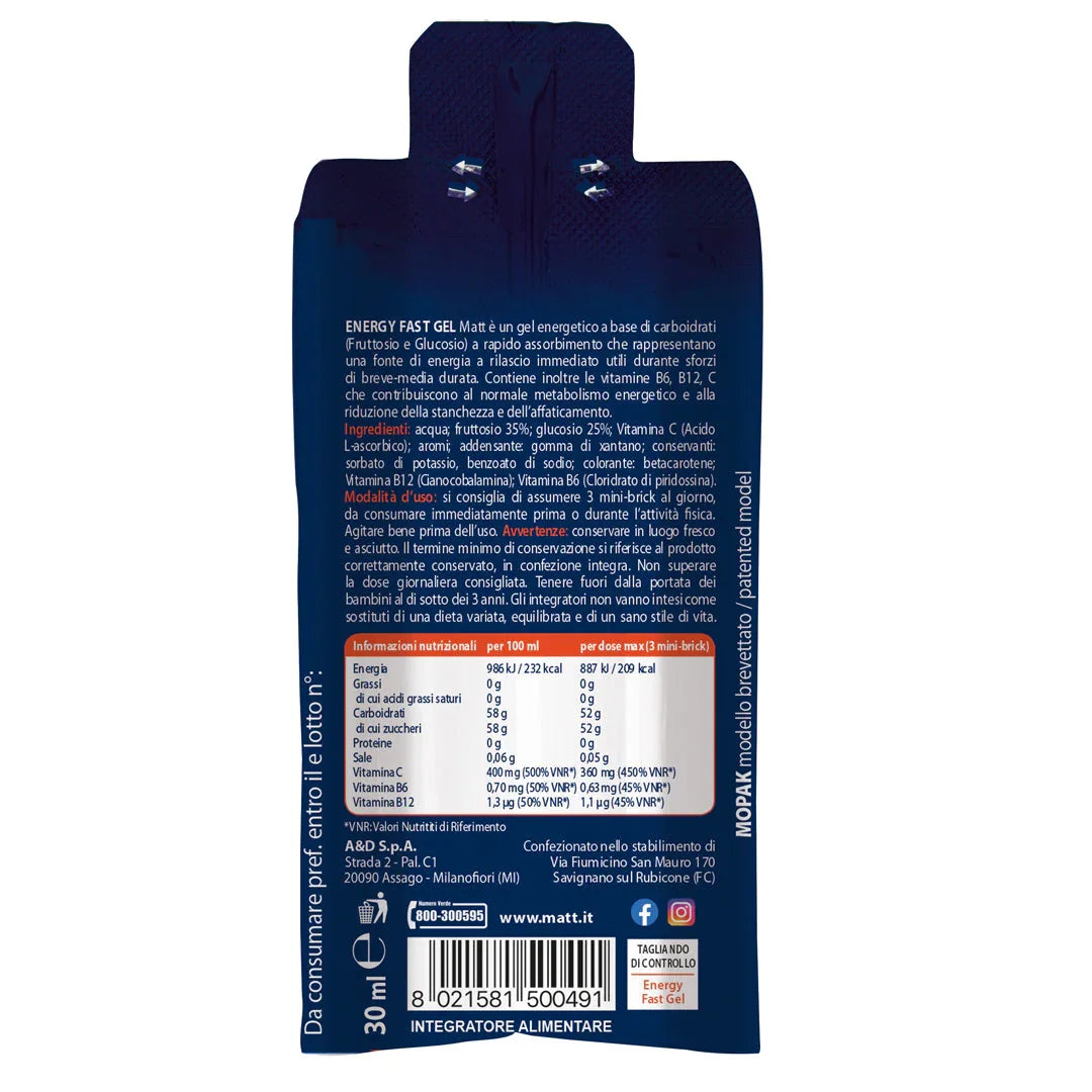Energy Fast Gel - Matt. Nutre il tuo benessere