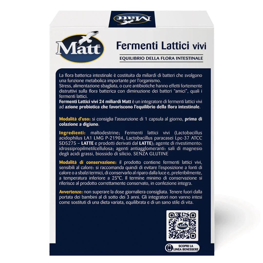 Fermenti Lattici vivi 24 Miliardi - Matt. Nutre il tuo benessere