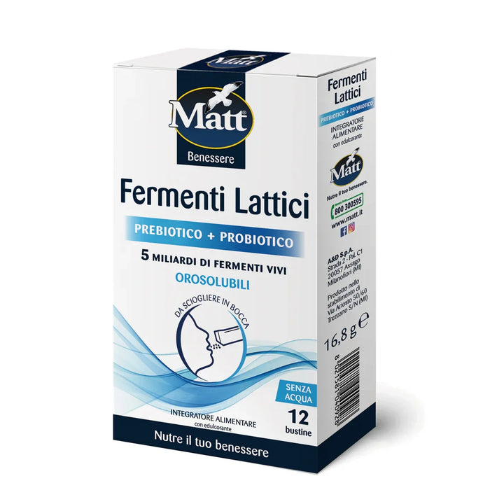Fermenti Prebiotico + Probiotico orosolubili - Matt. Nutre il tuo benessere