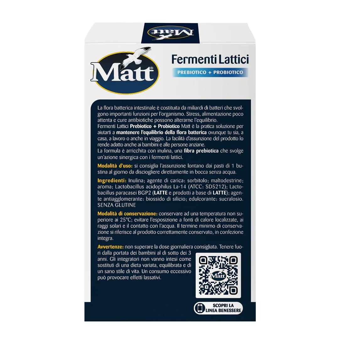Fermenti Prebiotico + Probiotico orosolubili - Matt. Nutre il tuo benessere
