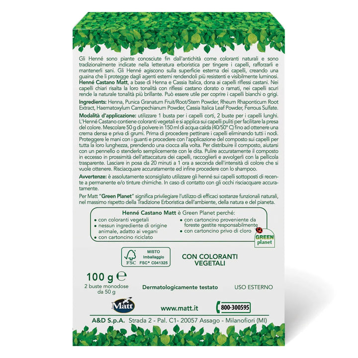 Henné Castano - Matt. Nutre il tuo benessere