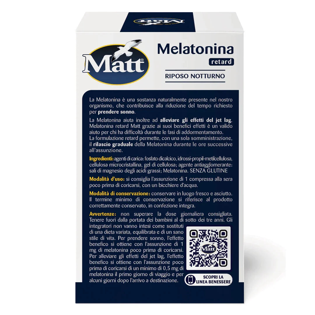 Melatonina retard - Matt. Nutre il tuo benessere