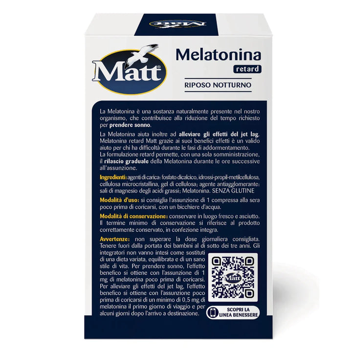 Melatonina retard - Matt. Nutre il tuo benessere