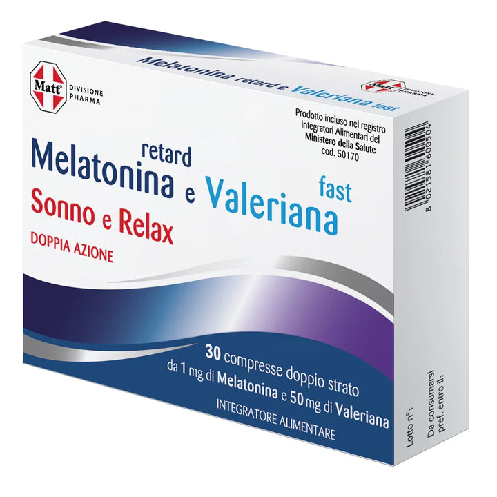 Melatonina retard Valeriana fast - Matt. Nutre il tuo benessere