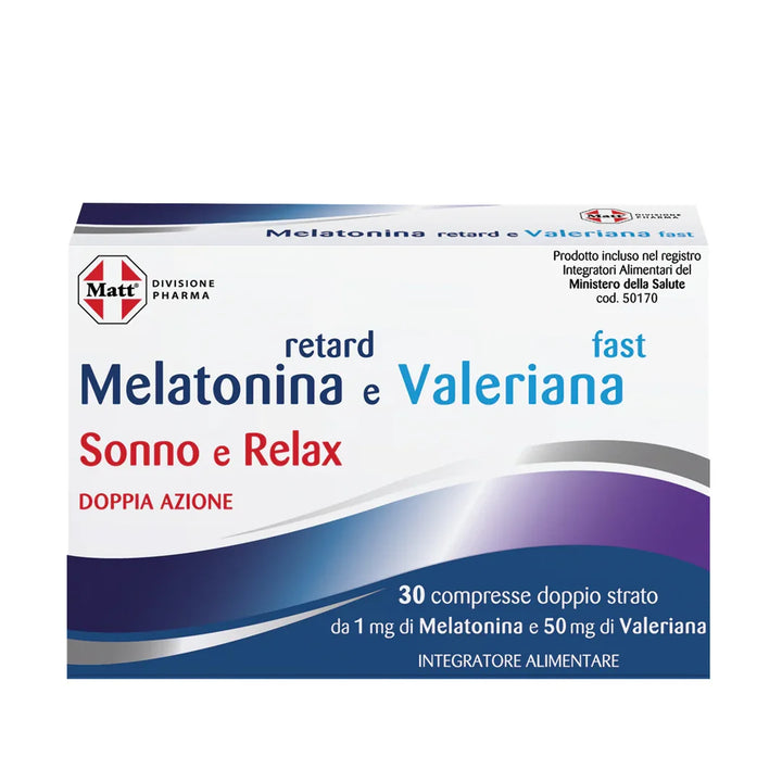 Melatonina retard Valeriana fast - Matt. Nutre il tuo benessere