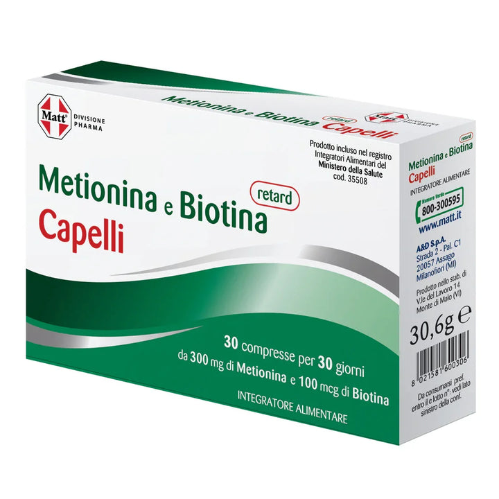 Metionina e Biotina retard Capelli - Matt. Nutre il tuo benessere