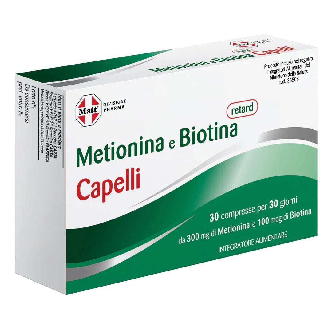 Metionina e Biotina retard Capelli - Matt. Nutre il tuo benessere