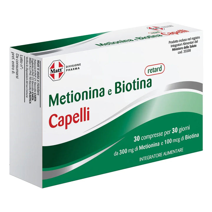 Metionina e Biotina retard Capelli - Matt. Nutre il tuo benessere