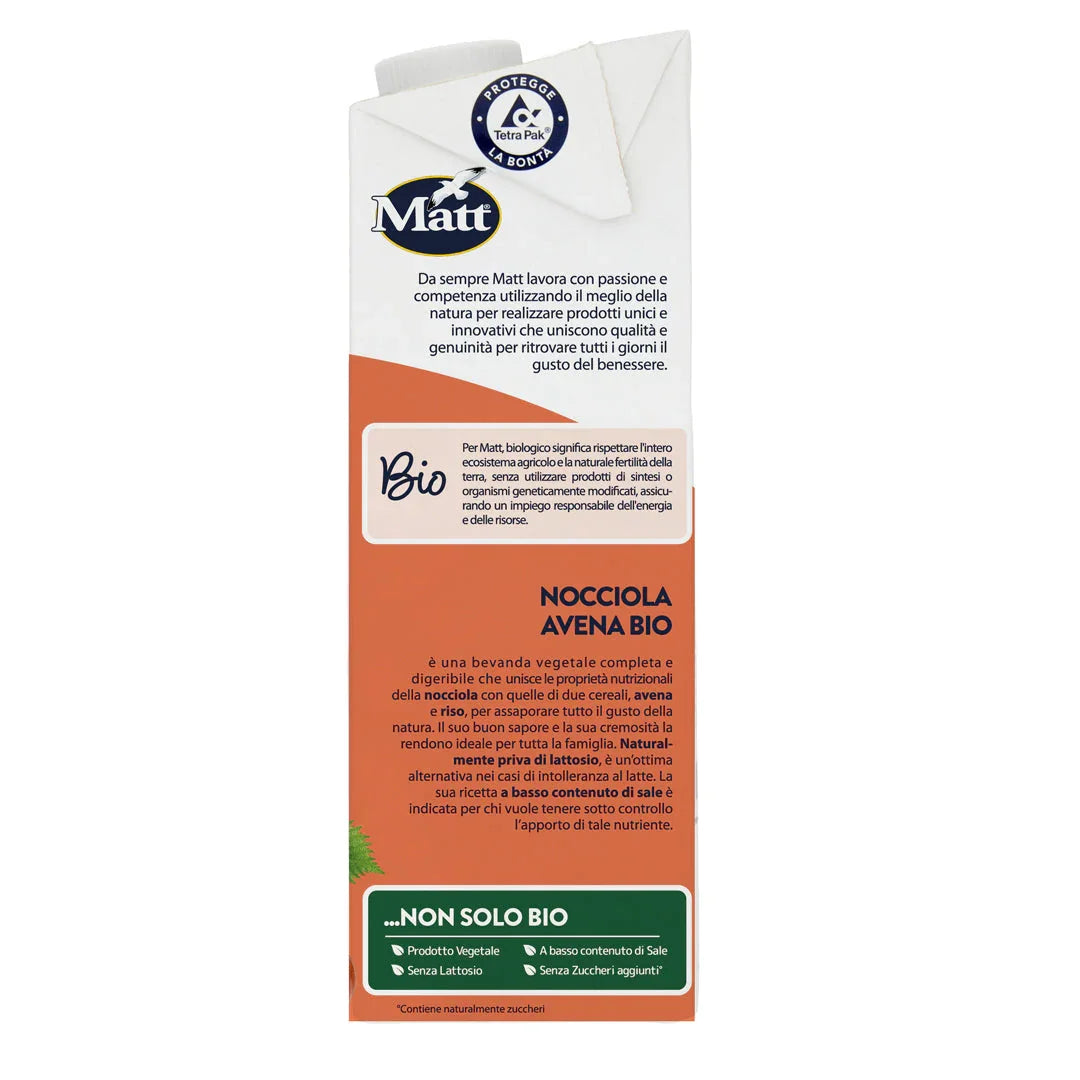 Nocciola Avena bio - Matt. Nutre il tuo benessere