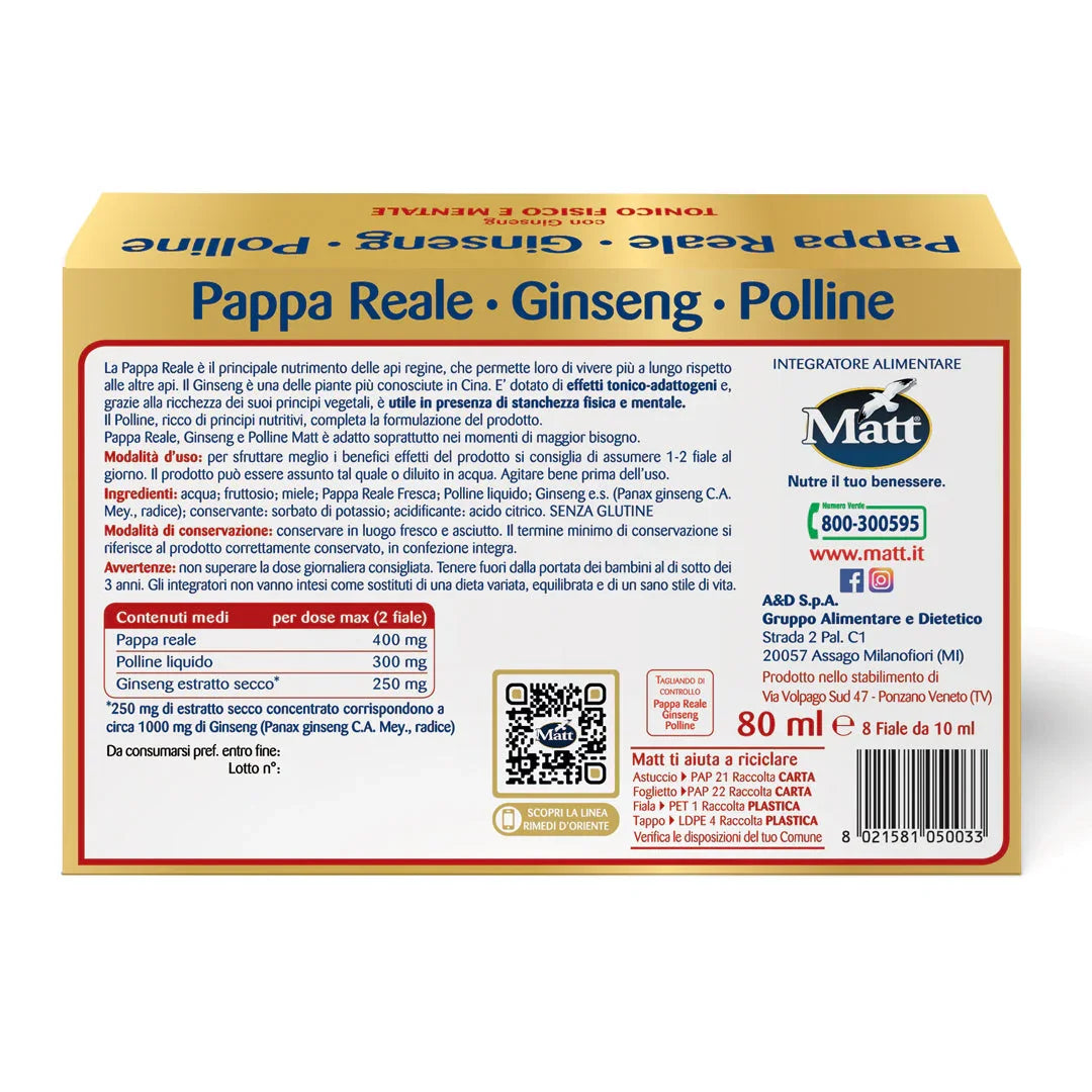 Pappa Reale Ginseng Polline - Matt. Nutre il tuo benessere