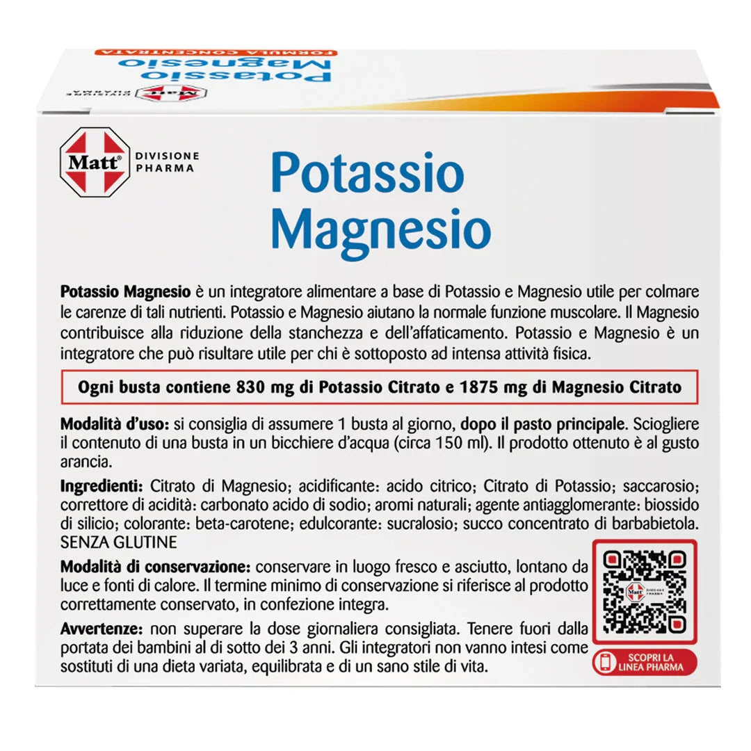 Potassio Magnesio formula concentrata - Matt. Nutre il tuo benessere