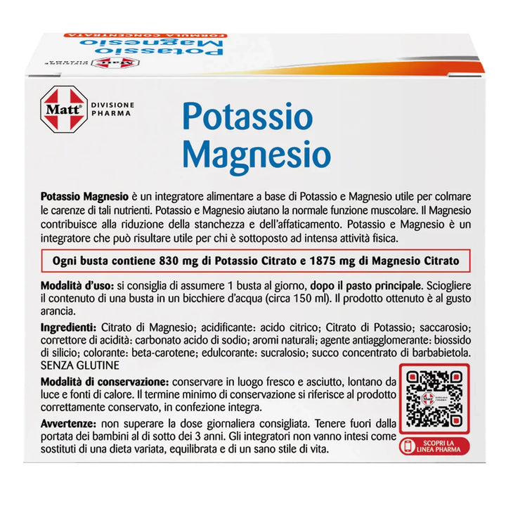 Potassio Magnesio formula concentrata - Matt. Nutre il tuo benessere