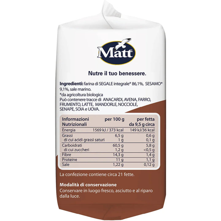 PanCrispy Sesamo Bio - Matt. Nutre il tuo benessere