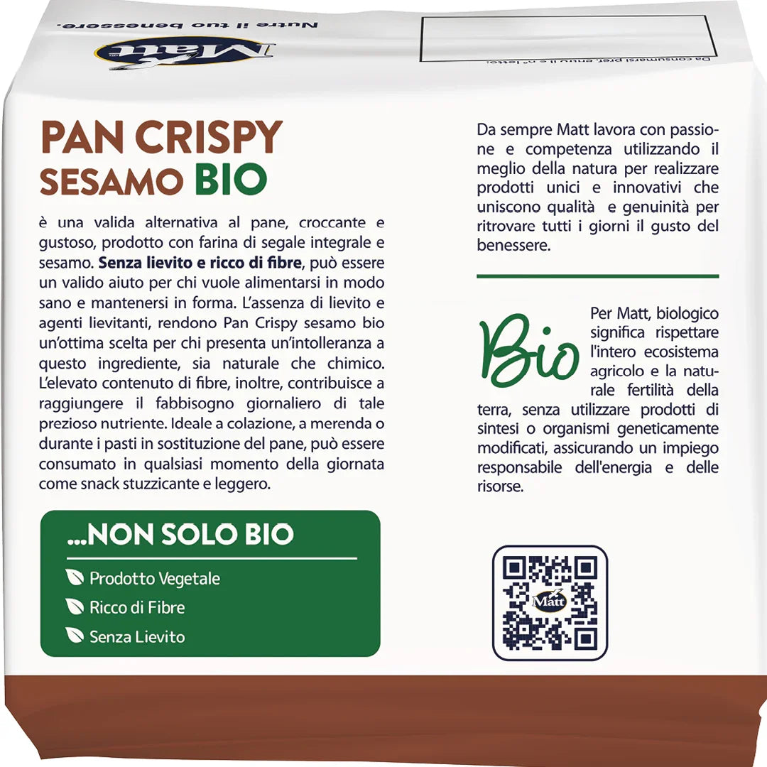 PanCrispy Sesamo Bio - Matt. Nutre il tuo benessere