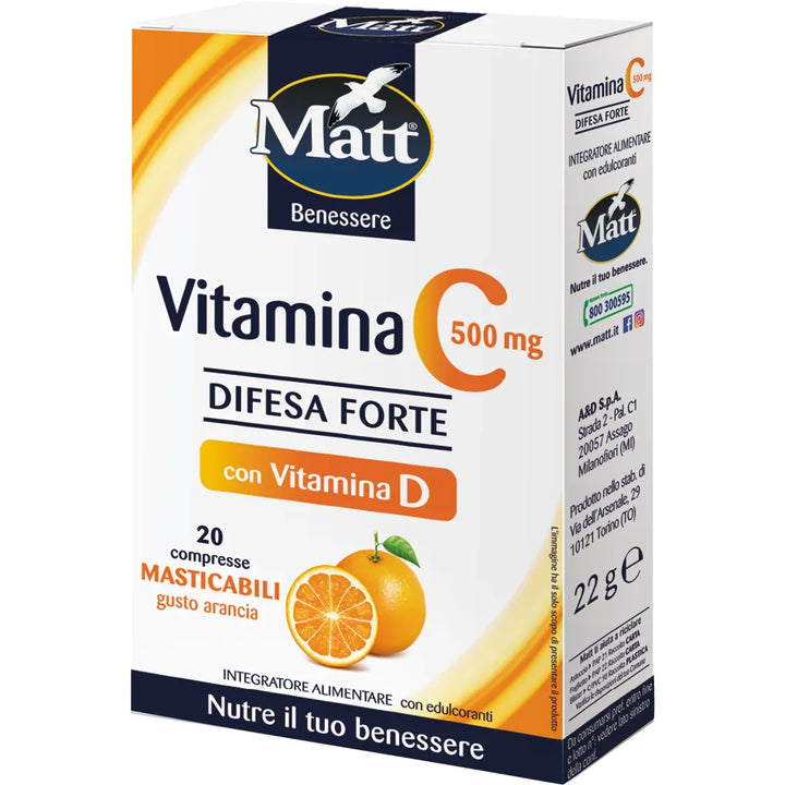 Vitamina C 500 Difesa Forte - Matt. Nutre il tuo benessere