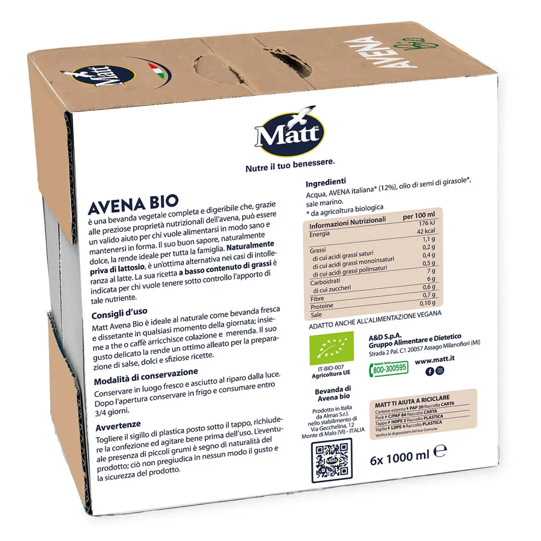 Avena box da 6 - Matt. Nutre il tuo benessere