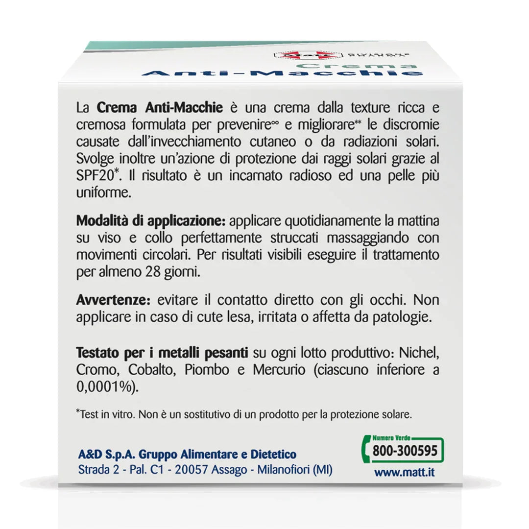 Crema anti-macchie - Matt. Nutre il tuo benessere