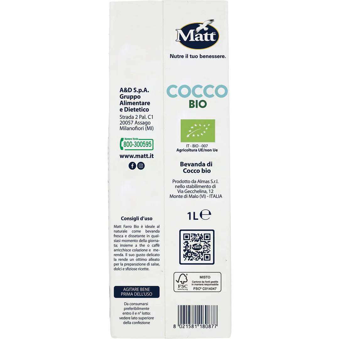 Cocco bio - Matt. Nutre il tuo benessere