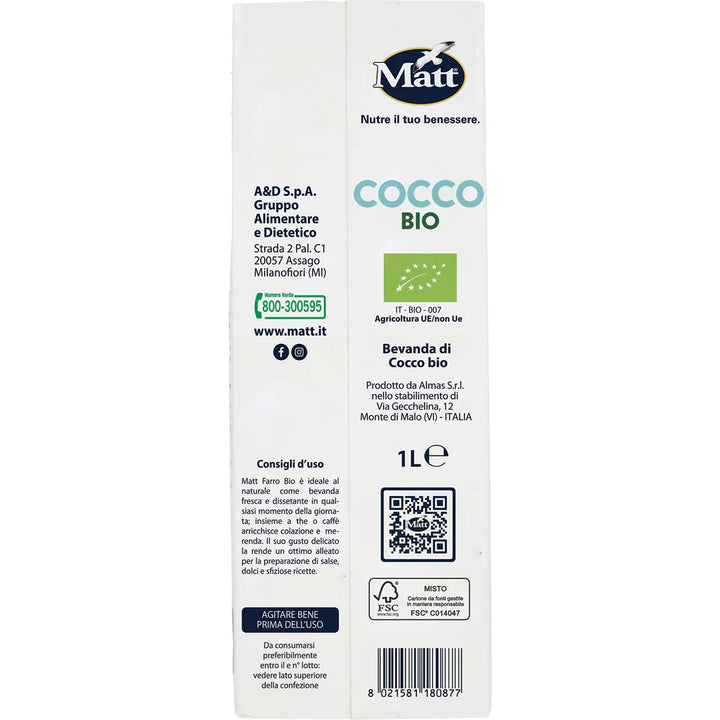 Cocco bio - Matt. Nutre il tuo benessere