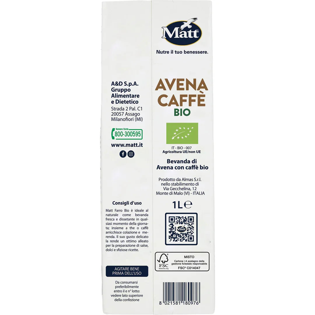 Avena Caffè bio - Matt. Nutre il tuo benessere