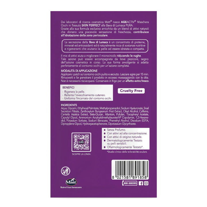 Maschera occhi Skin Perfect - Matt. Nutre il tuo benessere
