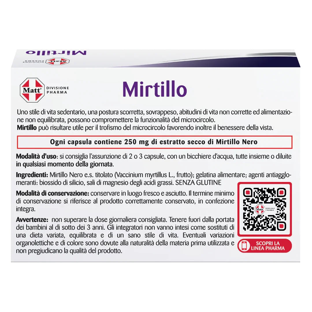 Mirtillo vista - Matt. Nutre il tuo benessere