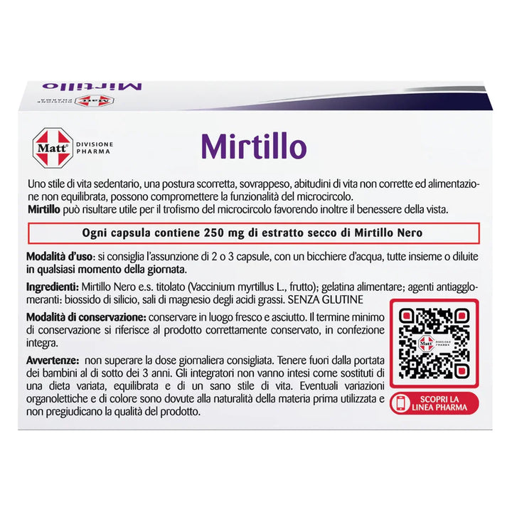 Mirtillo vista - Matt. Nutre il tuo benessere