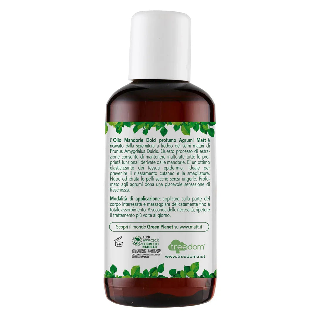 Olio Mandorle Dolci profumato Agrumi - Matt. Nutre il tuo benessere