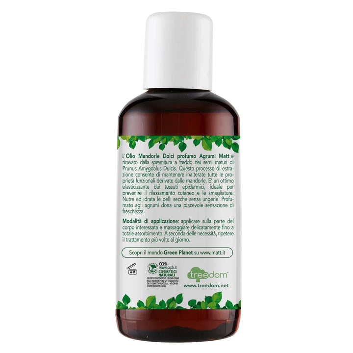 Olio Mandorle Dolci profumato Agrumi - Matt. Nutre il tuo benessere