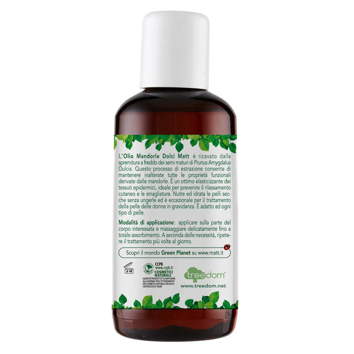 Olio Mandorle Dolci 250ml - Matt. Nutre il tuo benessere