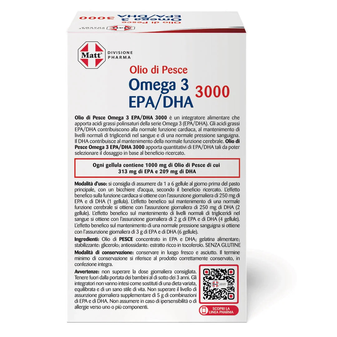 Omega 3 EPA/DHA 3000 - Matt. Nutre il tuo benessere