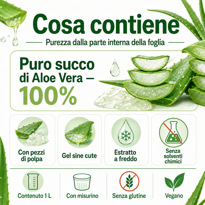 Aloe Vera juice pure pulp 1L