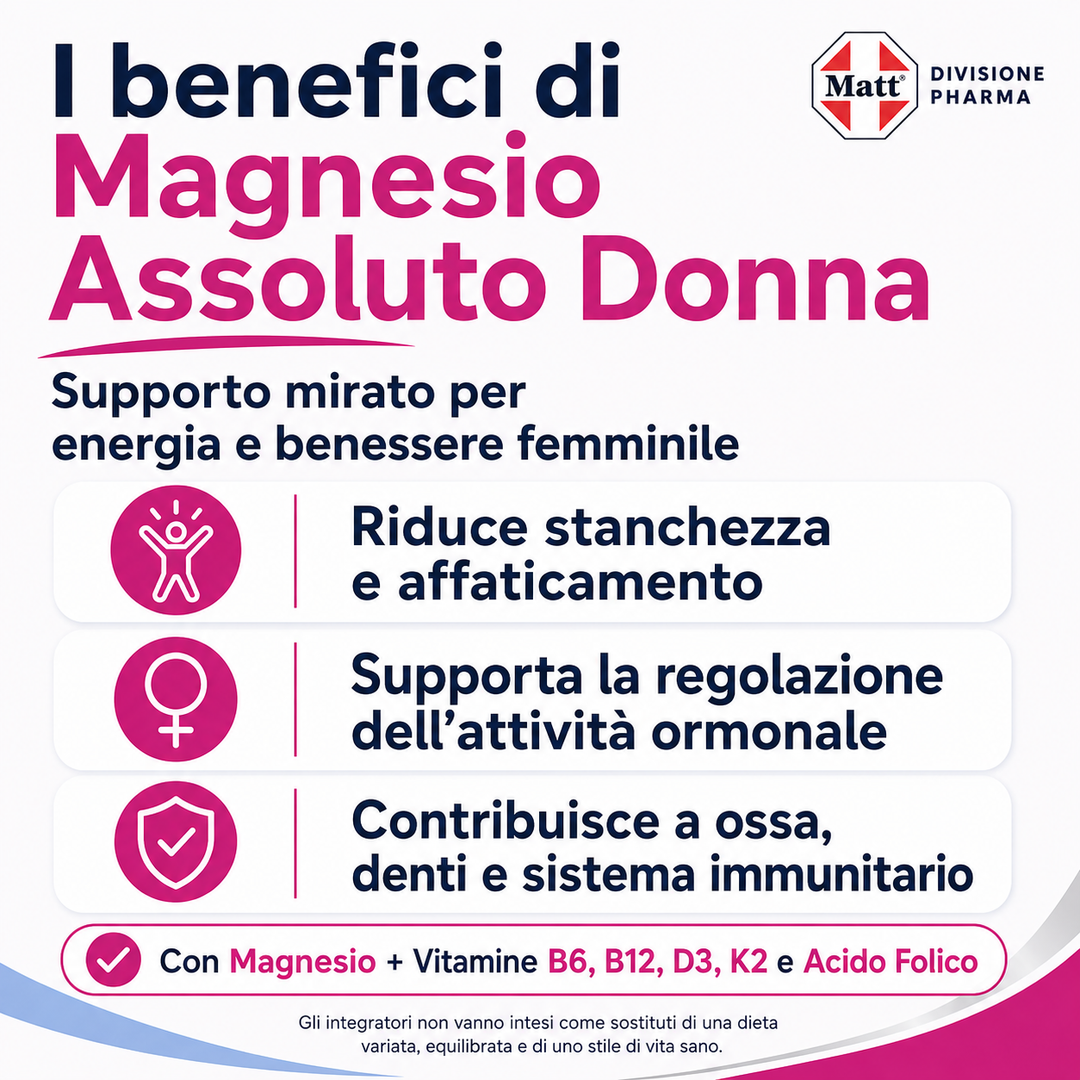 Benefici Magnesio Assoluto Donna