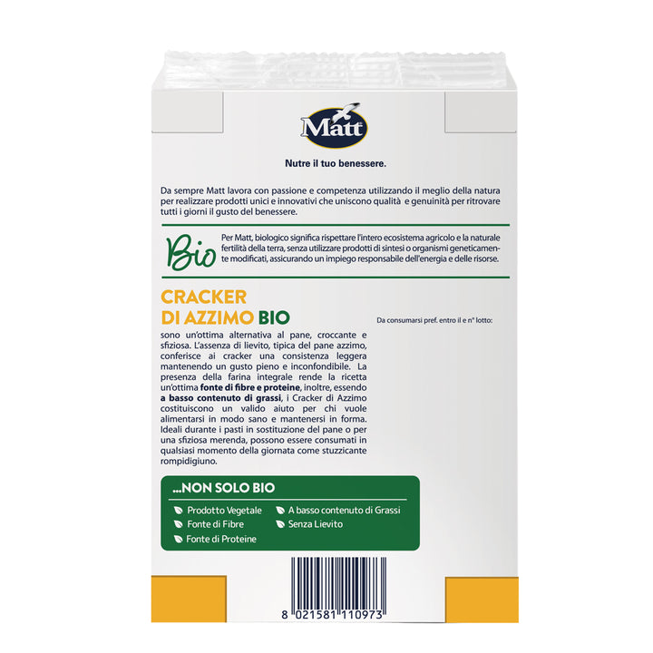 Cracker di Azzimo bio - Matt. Nutre il tuo benessere