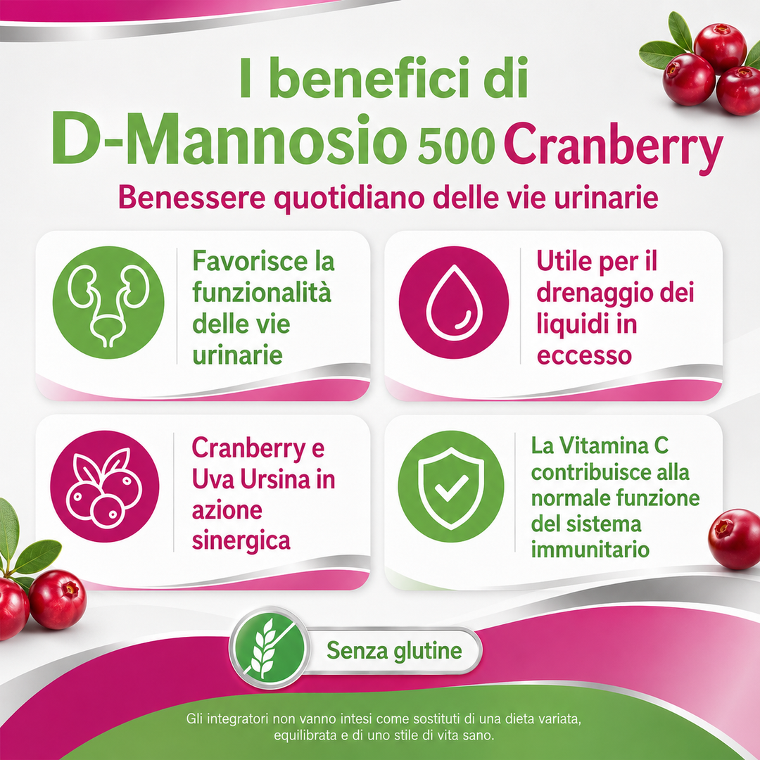 D-Mannosio 500 Cranberry Multipack 3 Mesi