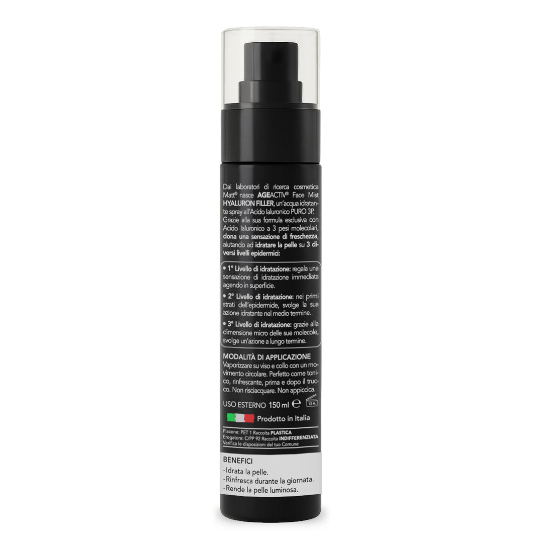 Hyaluron Filler Face Mist Matt ingredienti INCI formula senza profumo dermatologicamente testato