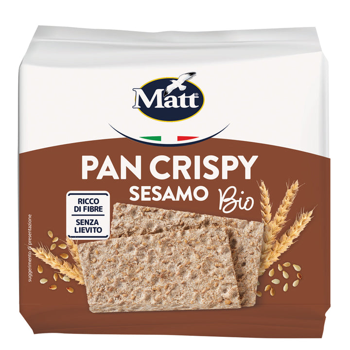 PanCrispy Sesamo Bio Matt, pane croccante senza lievito