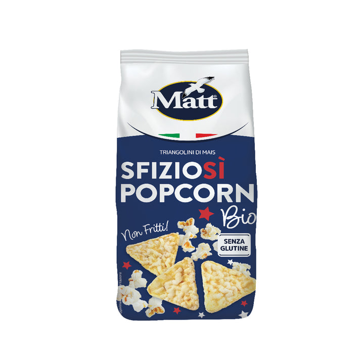 SfizioSì Pop Corn Bio Matt triangolini mais integrale biologico senza glutine 60g'