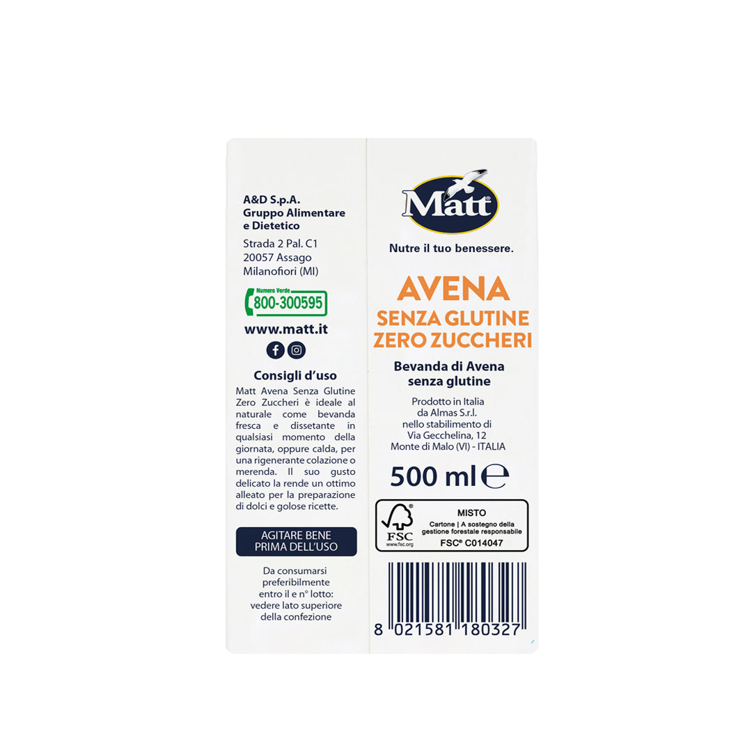 Avena Senza Glutine Zero Zuccheri